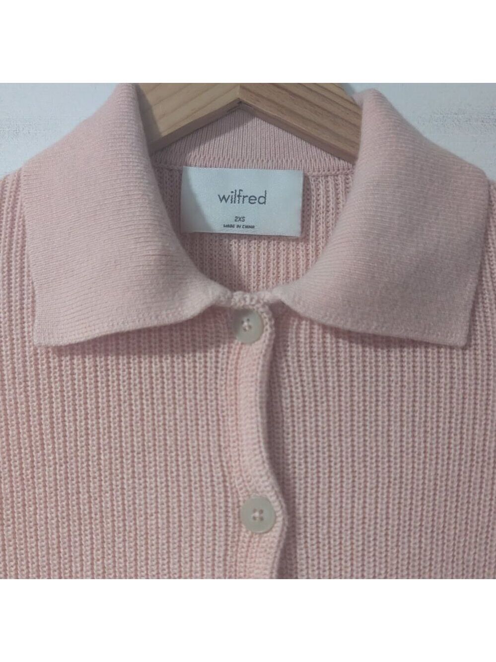 Aritzia Wilfred | Nextdoor Sweater Merino Wool Cotton Cardigan - 2XS - Picture 7 of 10